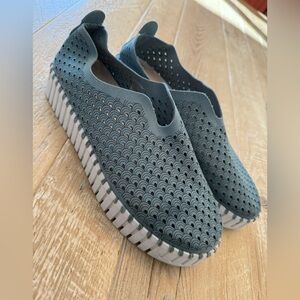 Stylish Perforated Slip-On Shoes